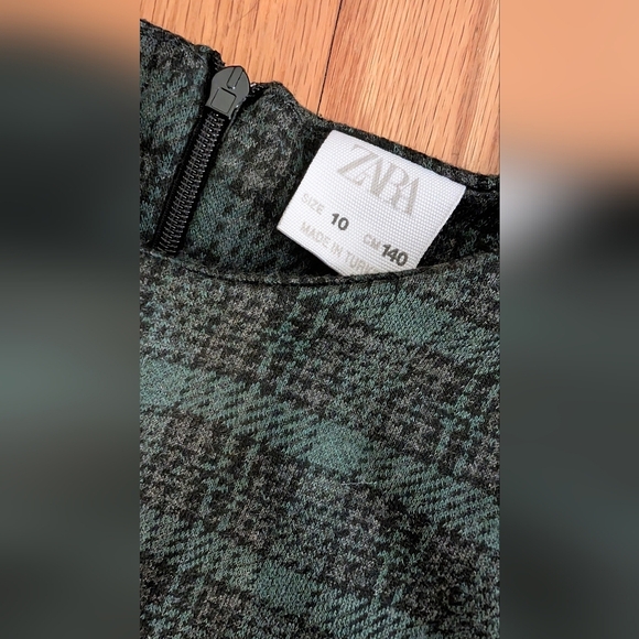 Zara Black and Green Checkered Dress - Picture 2 of 6
